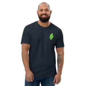 Navy Blue Life Leaf Feel Better Today Short Sleeve Tee