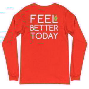 Orange Life Leaf Feel Better Today Long Sleeve Tee